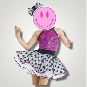 Dance Costume Weissman 12162 size IC (7/8) Child Purple Jazz Tap Musical Pageant